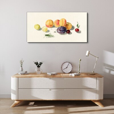 Tableau sur toile Fruits sur fond blanc