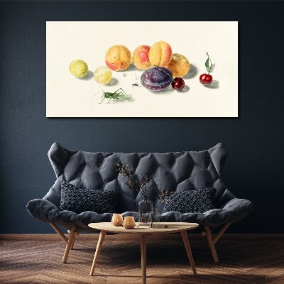Tableau sur toile Fruits sur fond blanc