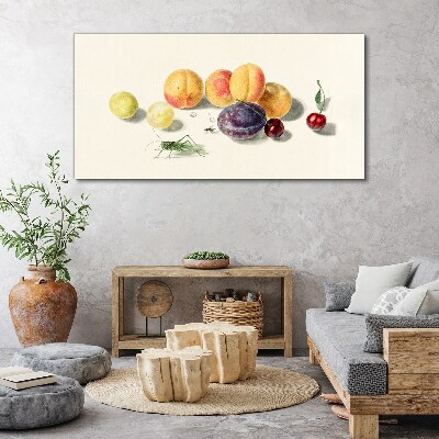 Tableau sur toile Fruits sur fond blanc