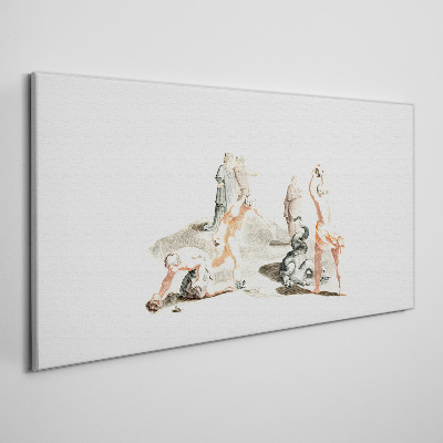 Tableau toile imprimée Scène mythologique aux tons pastel