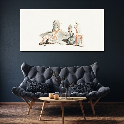 Tableau toile imprimée Scène mythologique aux tons pastel