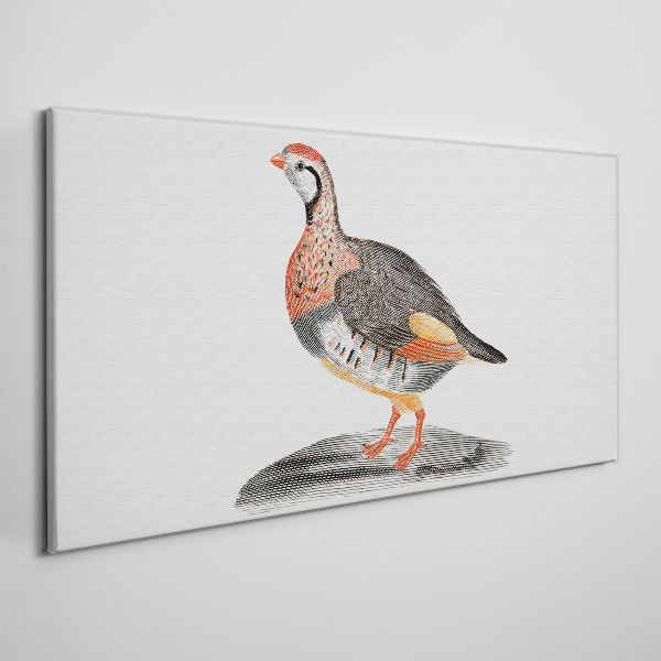 Tableau imprimé sur toile L'élégance aviaire aux couleurs pastel