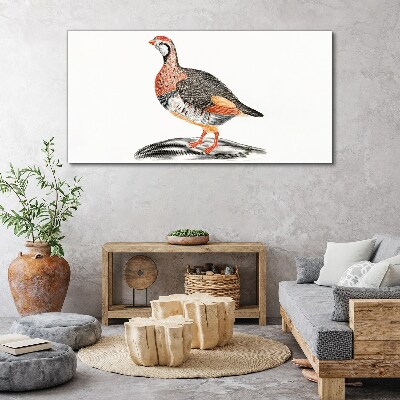 Tableau imprimé sur toile L'élégance aviaire aux couleurs pastel