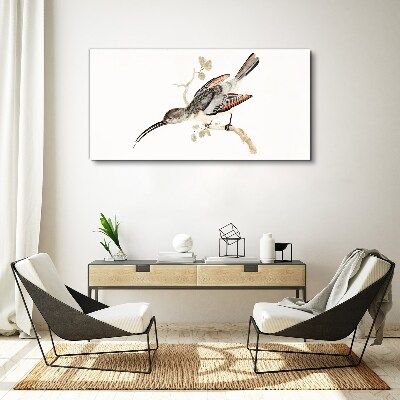Tableau sur toile Un oiseau sur une branche
