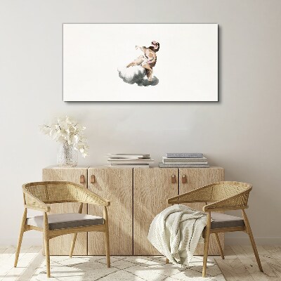 Tableau sur toile Ange sur un nuage