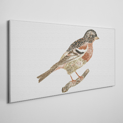 Tableau toile imprimée Un oiseau sur une branche