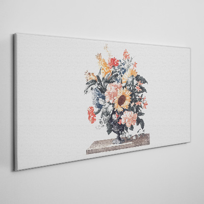 Tableau imprimé sur toile Bouquet de fleurs dans un vase