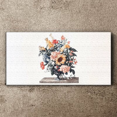 Tableau imprimé sur toile Bouquet de fleurs dans un vase
