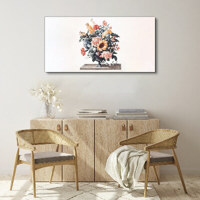 Tableau imprimé sur toile Bouquet de fleurs dans un vase