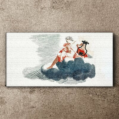 Tableau sur toile Muse musicale dans les nuages