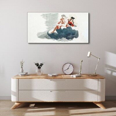 Tableau sur toile Muse musicale dans les nuages