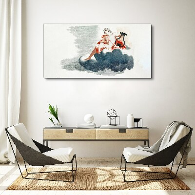 Tableau sur toile Muse musicale dans les nuages