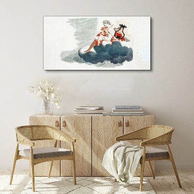 Tableau sur toile Muse musicale dans les nuages