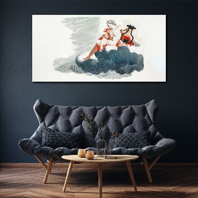 Tableau sur toile Muse musicale dans les nuages