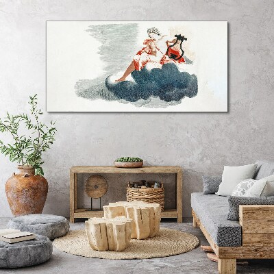 Tableau sur toile Muse musicale dans les nuages