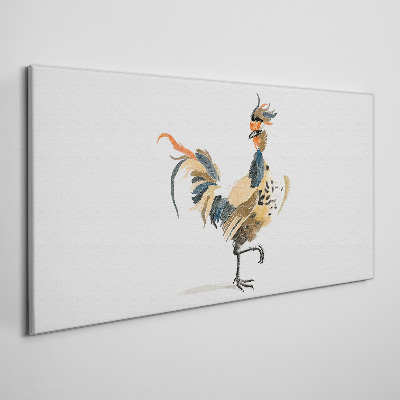 Tableau toile imprimée Coq à l'aquarelle