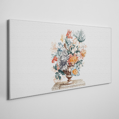 Tableau toile imprimée Composition florale dans un vase