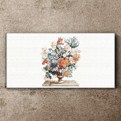 Tableau toile imprimée Composition florale dans un vase