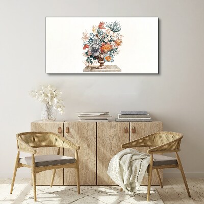 Tableau toile imprimée Composition florale dans un vase