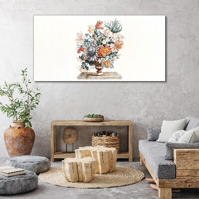 Tableau toile imprimée Composition florale dans un vase