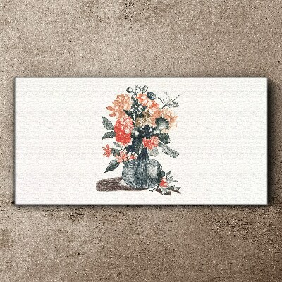 Tableau sur toile Composition florale dans un vase