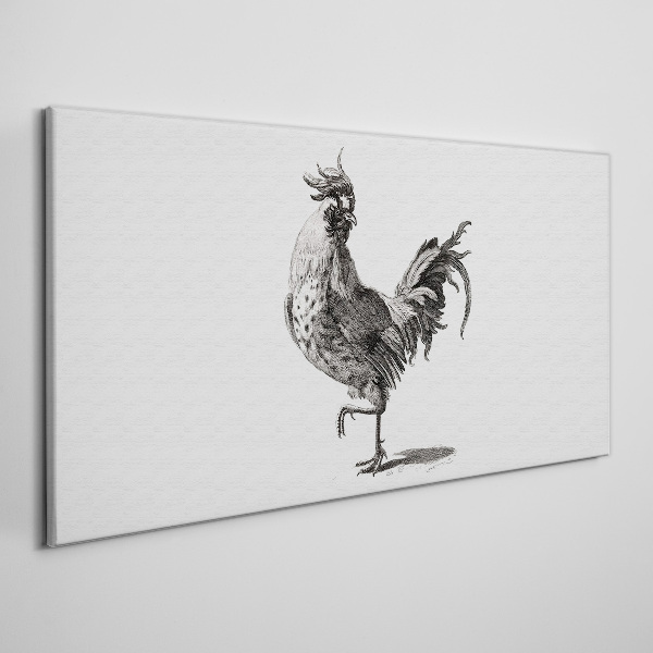 Tableau toile imprimée Coq dansant