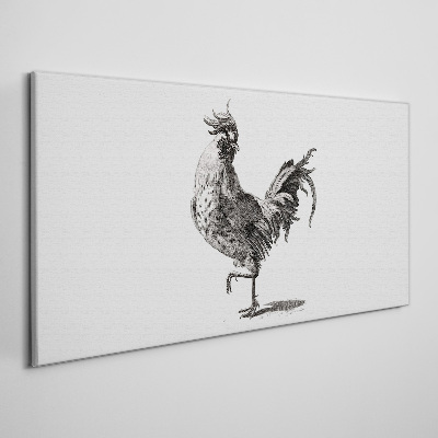 Tableau toile imprimée Coq dansant