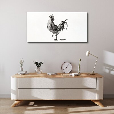 Tableau toile imprimée Coq dansant