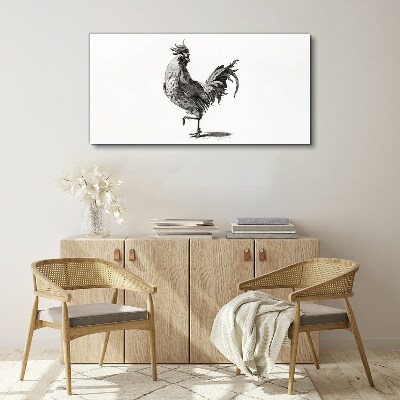 Tableau toile imprimée Coq dansant