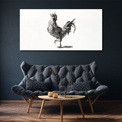 Tableau toile imprimée Coq dansant