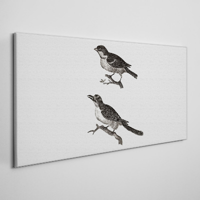 Tableau sur toile Oiseaux sur une branche