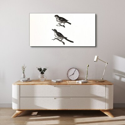 Tableau sur toile Oiseaux sur une branche