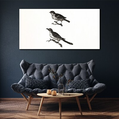 Tableau sur toile Oiseaux sur une branche