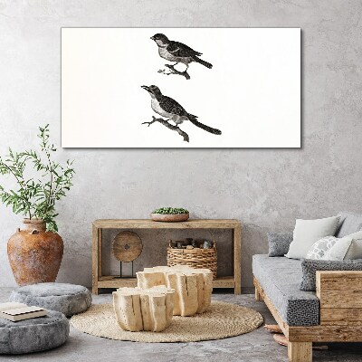 Tableau sur toile Oiseaux sur une branche