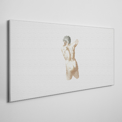 Tableau imprimé sur toile « Homme nu avec cheveux »