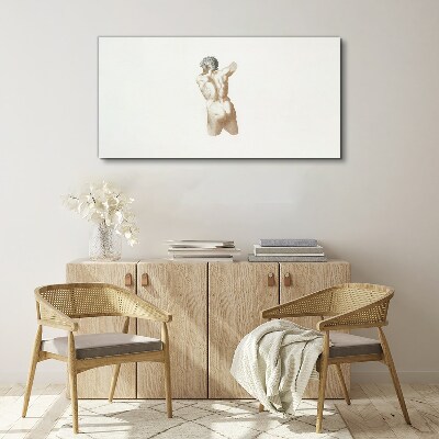 Tableau imprimé sur toile « Homme nu avec cheveux »