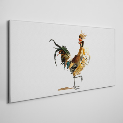Tableau sur toile Coq en mouvement