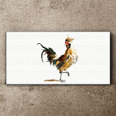 Tableau sur toile Coq en mouvement
