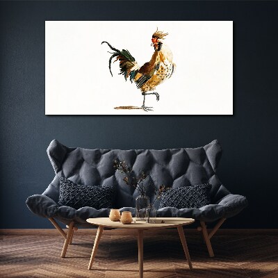 Tableau sur toile Coq en mouvement