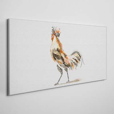 Tableau toile imprimée Coq en mouvement