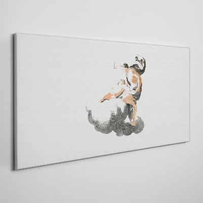 Tableau imprimé sur toile Figure sur un nuage
