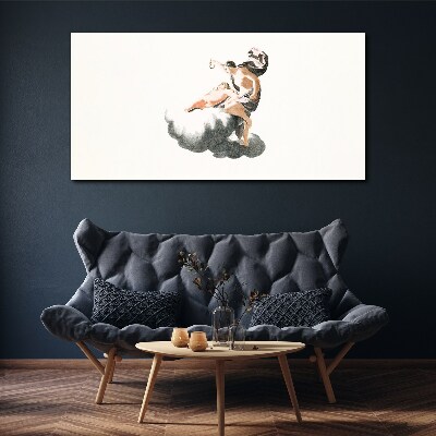 Tableau imprimé sur toile Figure sur un nuage