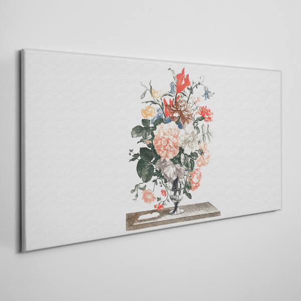 Tableau toile imprimée Composition florale dans un vase