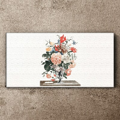 Tableau toile imprimée Composition florale dans un vase