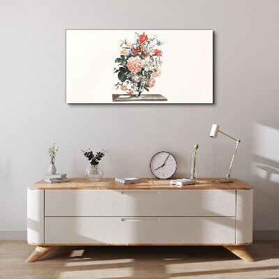 Tableau toile imprimée Composition florale dans un vase