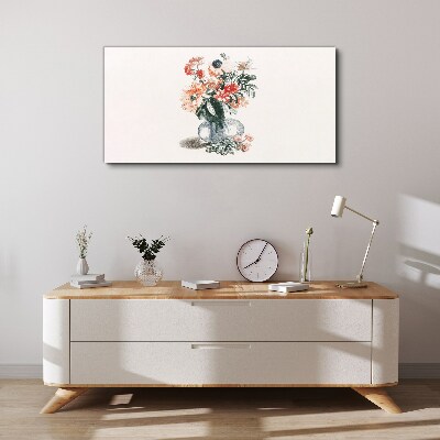 Tableau toile imprimée Bouquet de fleurs dans un vase