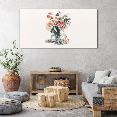 Tableau toile imprimée Bouquet de fleurs dans un vase