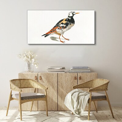 Tableau sur toile Oiseau sur fond blanc