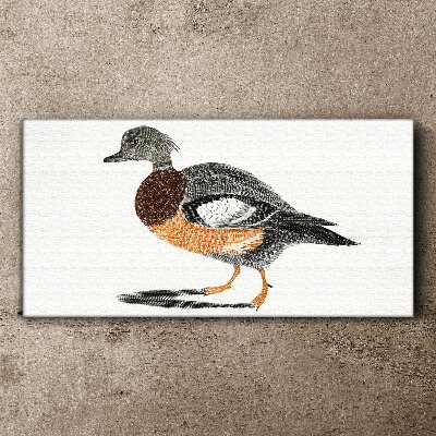 Tableau toile imprimée Canard au style graphique