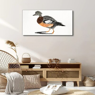 Tableau toile imprimée Canard au style graphique